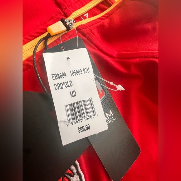 NWT NFL TEAM APPAREL Kansas City Chiefs Knit 1/4 Zip Pullover Jacket Size Medium - Picture 6 of 10